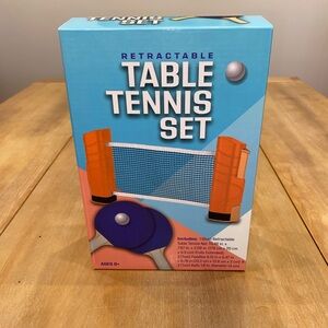 Retractable Table Tennis Set - Blue and Orange